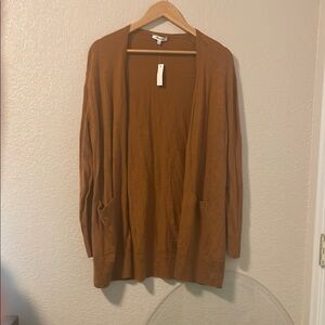 NWT Madewell Rust Cardigan Sweater Lightweight Knit